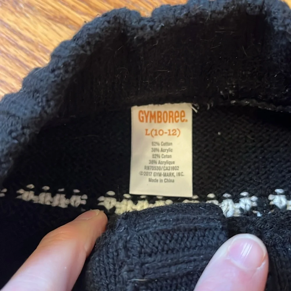 Gymboree Fair-isle Sweater in cream/navy.